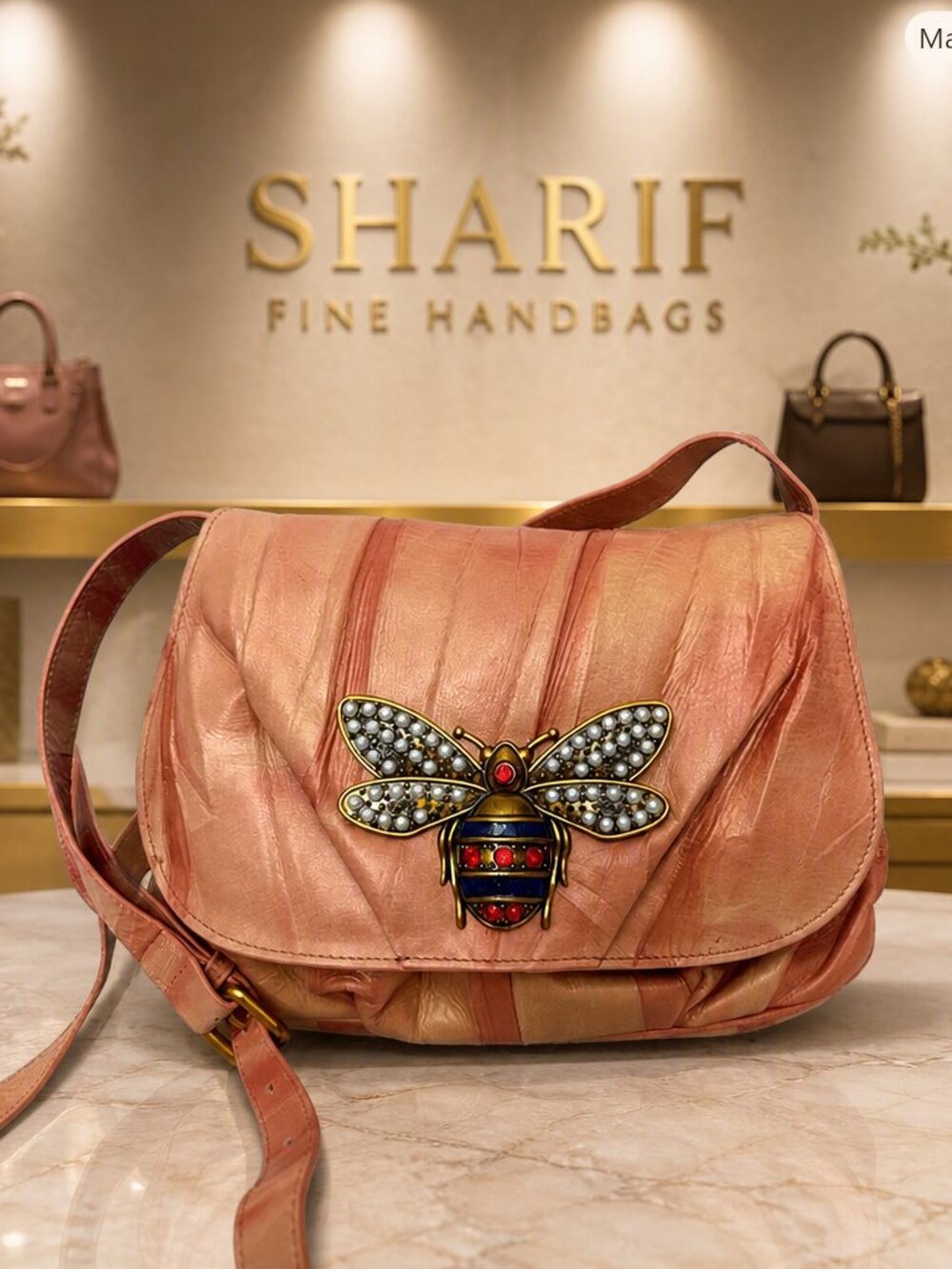 Sharif Leather Crossbody Bag